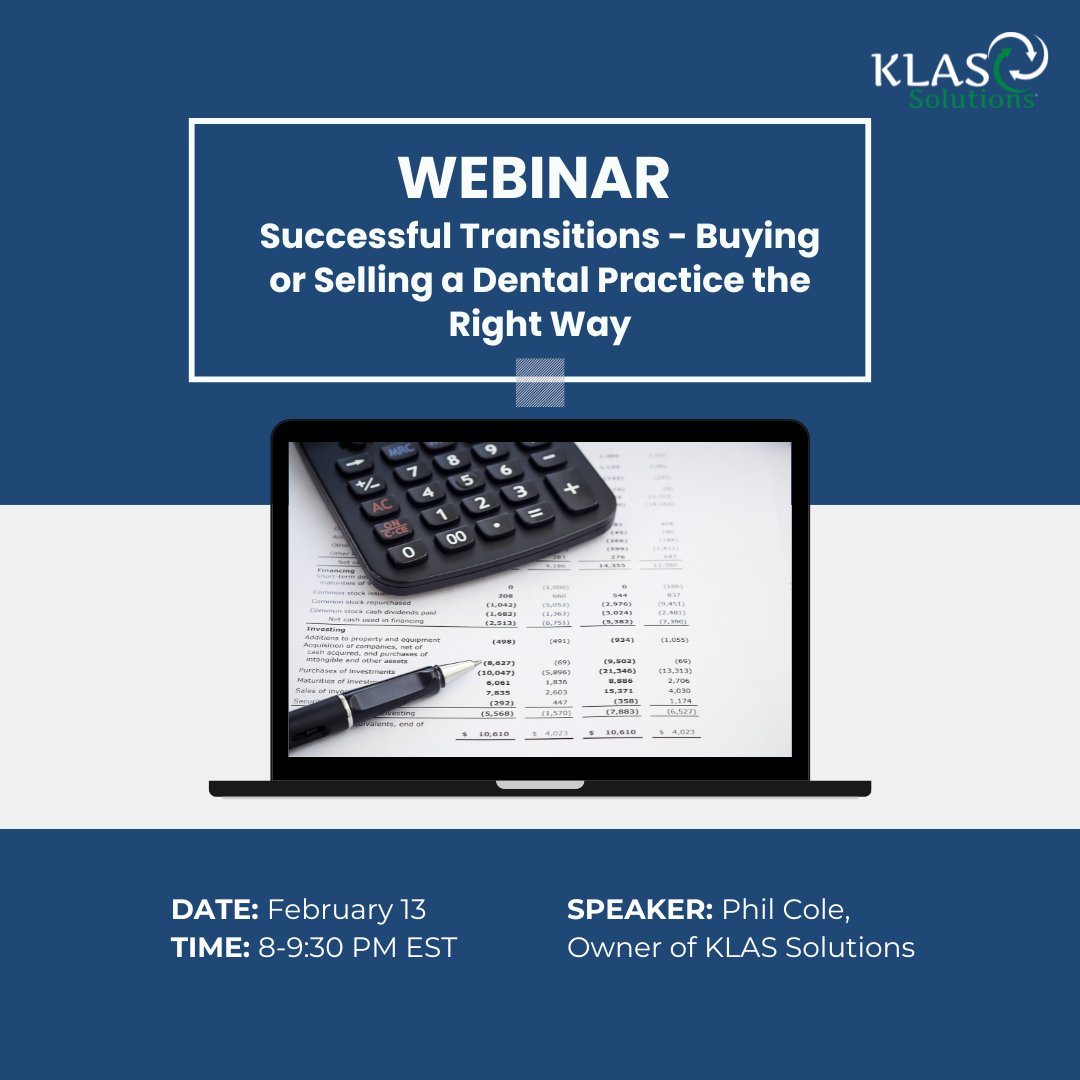 KLASSolutions's tweet image. Mark your calendar! 🚨 Our next webinar is happening on February 13th, and you don’t want to miss it💡 Click the link to register now⬇️ 

zurl.co/d4os1 

#dentalsuccess #KLASSolutions #dentalwebinar #webinar
