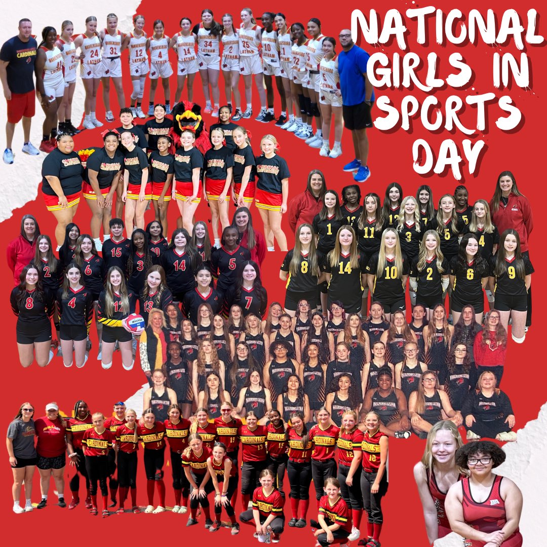 Today we recognize the female WLMS students who participate in sports. This dedication helps to support/build leadership qualities for the future. We are grateful to provide so these opportunities to so many students!  🟥🙌🟨  #ONE #wlcardpride