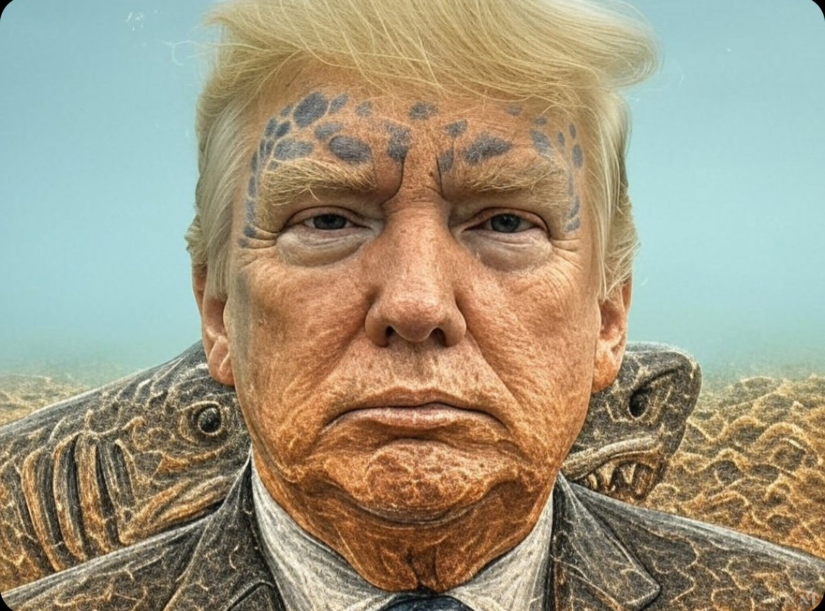 Donald #Trump is the *#Magalodon*—the reincarnated apex predator of politics. Like the ancient Megalodon, he’s a territorial, aggressive force, using tariffs and hardline policies as his bite. He dominates the global stage, striking fear into allies and rivals alike.🦈