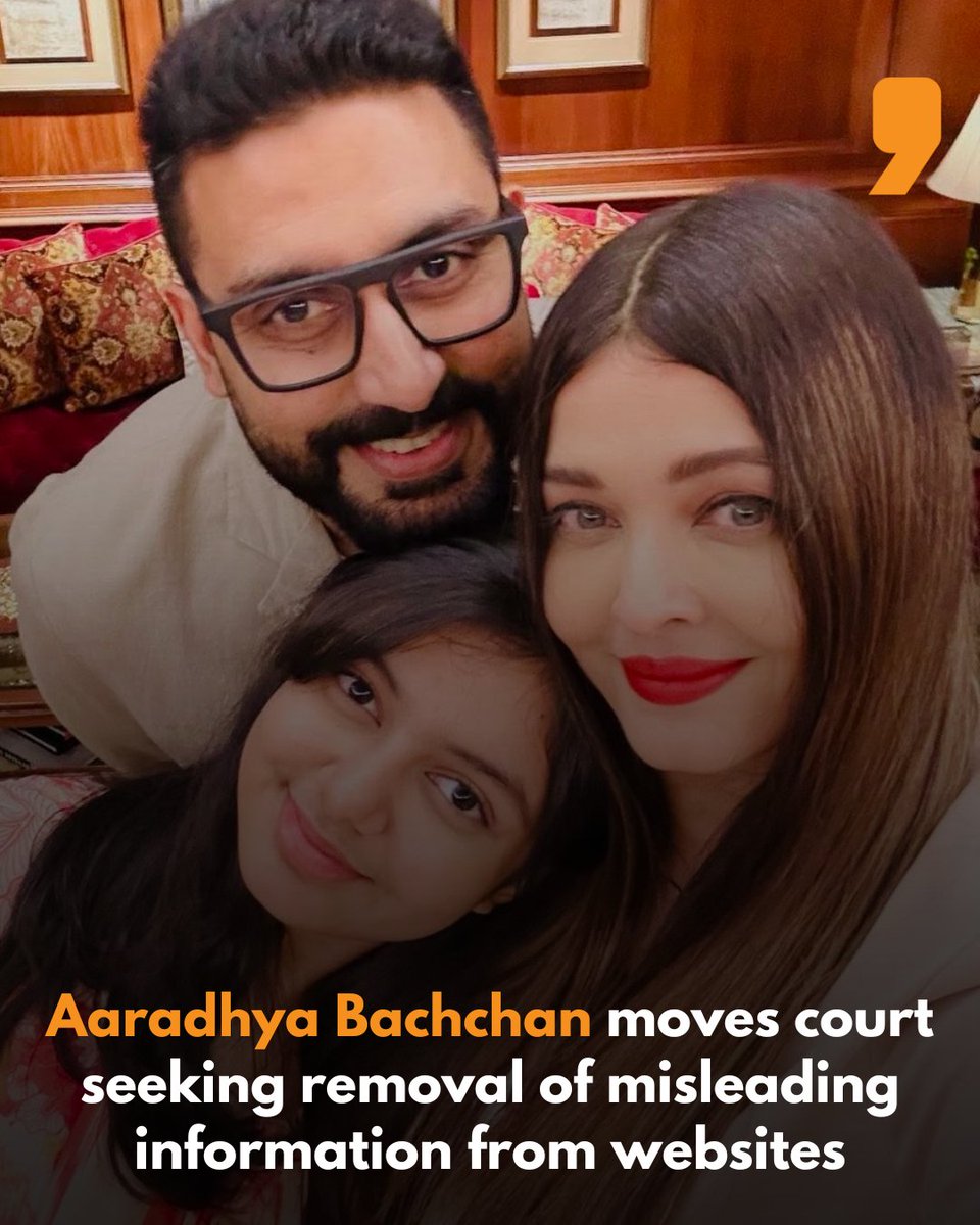 Aaradhya Bachchan, daughter of Abhishek Bachchan and Aishwarya Rai Bachchan,  has approached the Delhi High Court again, seeking the removal of fake \u0026  misleading videos regarding her health from several websites The, image size:960x1200