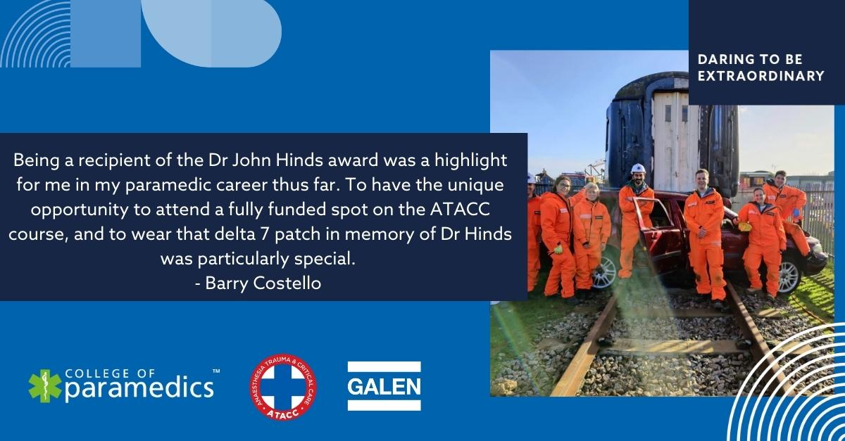 Galen Ltd (@galenltd) on Twitter photo Do you work in prehospital emergency care and would like to win a fully funded place on the career enhancing Anaesthesia Trauma and Critical Care course?
Barry Costello (<a href="/ParamedicBarry/">Barry Costello ๐๐๐จ</a>), 2022 John Hinds Scholarship recipient discussed how the scholarship gave him the Do you work in prehospital emergency care and would like to win a fully funded place on the career enhancing Anaesthesia Trauma and Critical Care course?
Barry Costello (<a href="/ParamedicBarry/">Barry Costello ๐๐๐จ</a>), 2022 John Hinds Scholarship recipient discussed how the scholarship gave him the