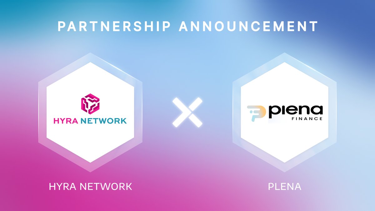 Hyra Network is excited to announce our partnership with Plena! 🎉

<a href="/hyranetwork/">Hyra Network</a> is joining forces with <a href="/PlenaFinance/">Plena - Crypto Super App</a>, an innovative self-custodial wallet project that leverages the now-trending technology, EIP-4337: Account Abstraction, designed to make Web3 experiences simpler
