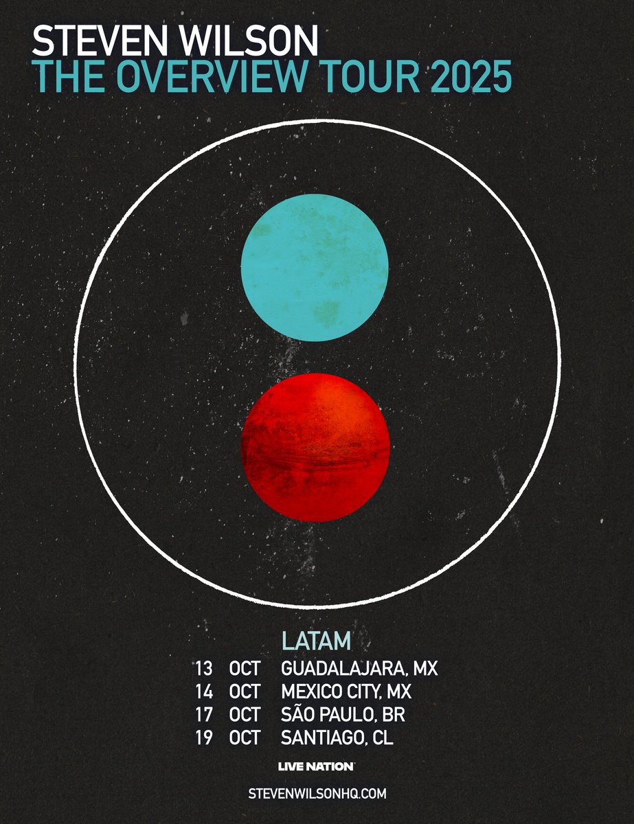 .<a href="/StevenWilsonHQ/">Steven Wilson</a> llega a Latinoamérica con The Overview Tour 2025.

Para más información, visita livenation.lat