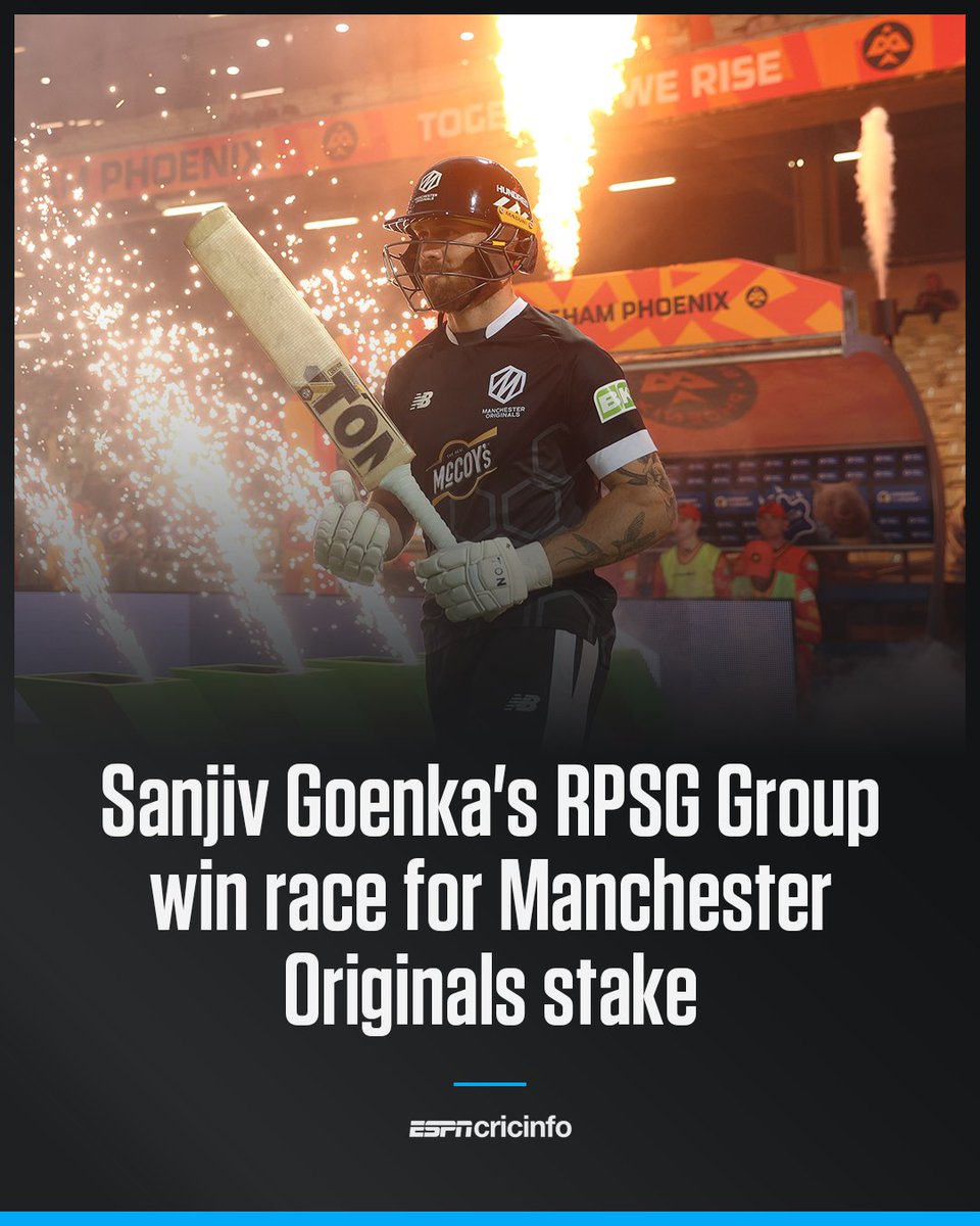 cricinfo's tweet photo. Lancashire have secured the IPL partner they wanted to run Manchester Originals as a joint venture

Sanjiv Goenka's RPSG Group submitted the highest bid for a 49% stake in the Hundred franchise 

Full story: https://t.co/X3Axo6qT8Q https://t.co/fyQh3O9ans