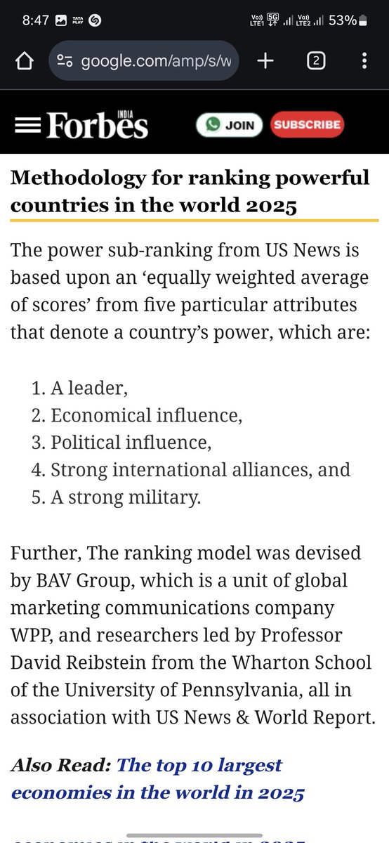 deshmukh1904's tweet image. #Forbe 
I really don't understand this western media. 
Or they just push their agenda or just end the influenced of India. 
And anyone please explain the about population of Russia. 
@ForbesIndia