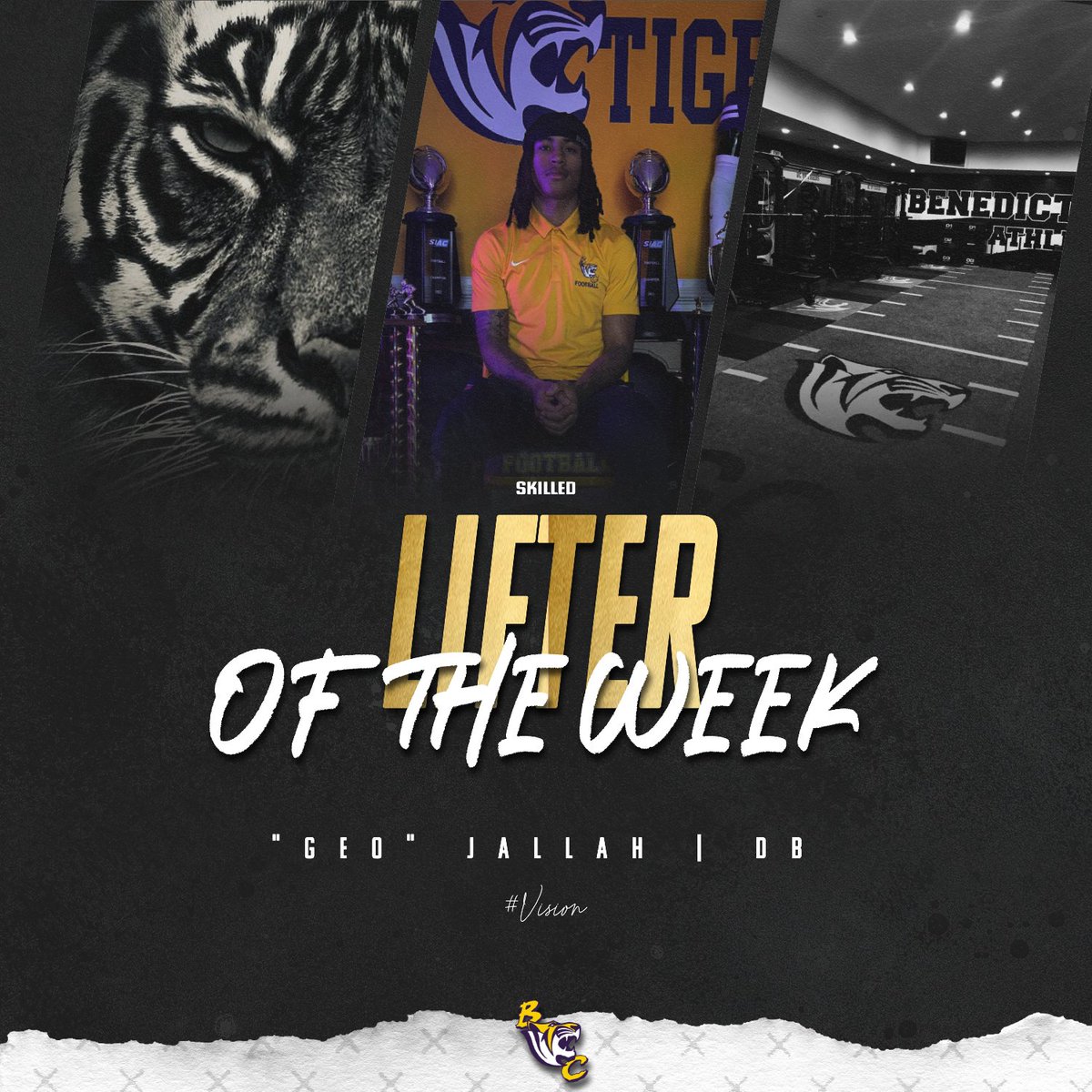 GoTigers_FB's tweet image. LIFTERS of the Week!   

SKILLED: @GeoJallah3 

MID SKILLED: @joshua_modupe 

BIG: @BrownAjai57 

GoTigers! 🐅
#VISION