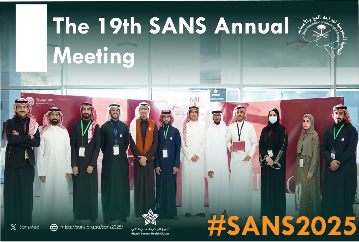 SANS (@sansmed) on Twitter photo The <a href="/Neuroanatlas/">Neuroan Atlas</a> Group Led by Dr.Mohammed Bafaquh Contribution to the 19th SANS Annual Meeting.
#SANS2025 The <a href="/Neuroanatlas/">Neuroan Atlas</a> Group Led by Dr.Mohammed Bafaquh Contribution to the 19th SANS Annual Meeting.
#SANS2025
