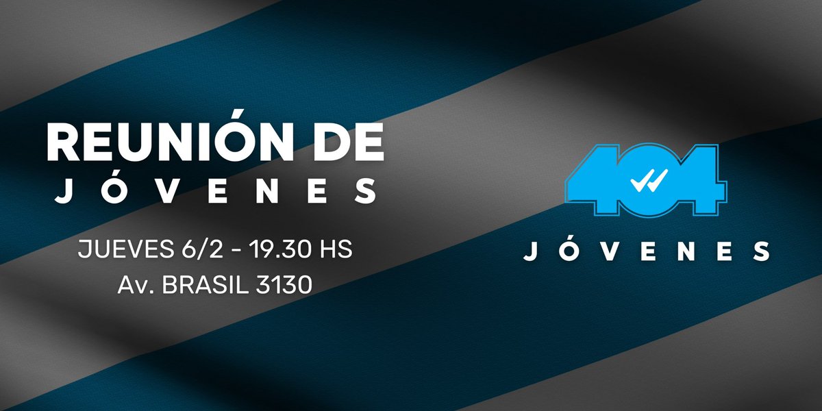 jovenes404's tweet photo. 🗓️⏰ JUEVES 19:30

➡️ Nos juntamos nuevamente, encarando lo que Montevideo necesita. https://t.co/ZB2PvA5zaa