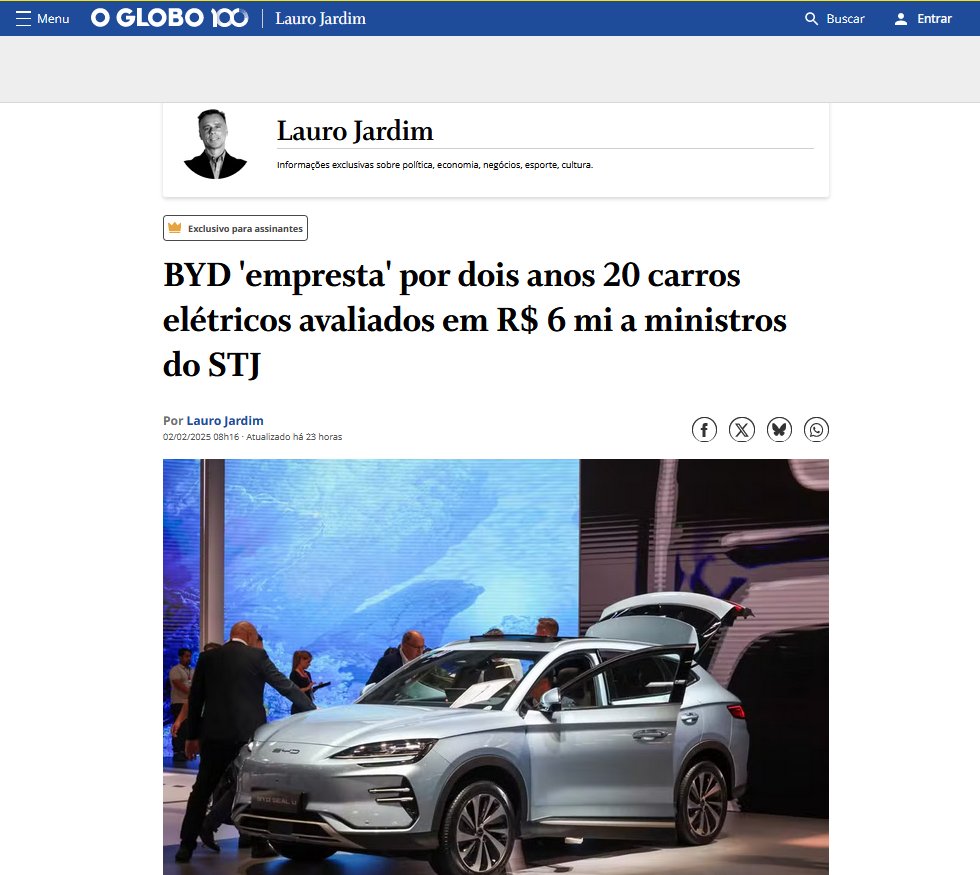 Vem cá... espia só...

CÓDIGO DE ÉTICA DA MAGISTRATURA

"Art. 17. É dever do magistrado recusar benefícios ou vantagens de ente público, de empresa privada ou de pessoa física que possam comprometer sua independência funcional." Grifei.

Fonte: cnj.jus.br/codigo-de-etic…
Acesso