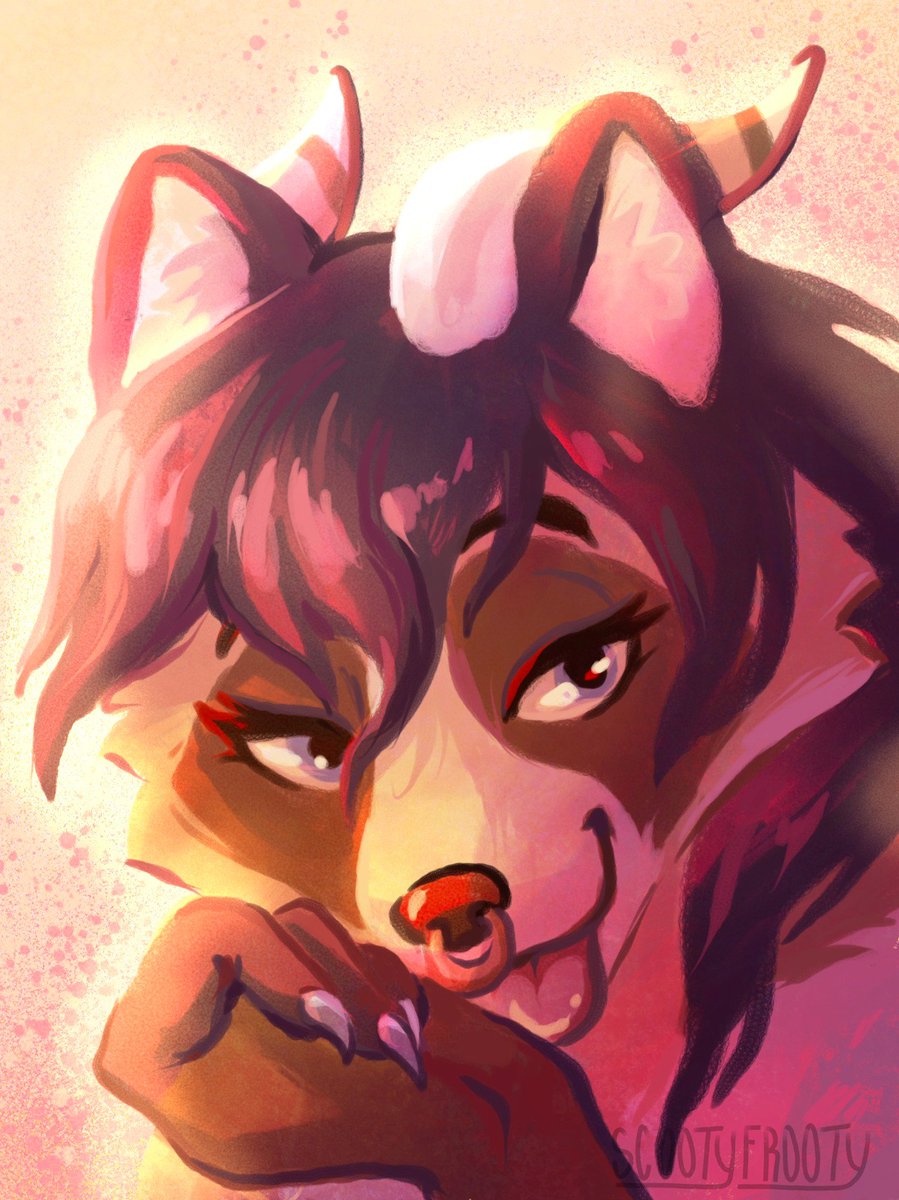 scootyfrooty's tweet photo. reminder that I love doing experimental portrait commissions like this! send me a song you love and a ref and I'll create one for you 🎶

DM me on telegram @/scootyfrooty if interested 💕 price range $110-$140 based on character complexity #commissionsopen #furryart https://t.co/VoNLXbSToE