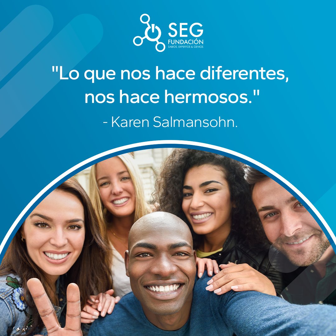 FUNDACIONSEG's tweet photo. La diversidad nos enriquece y nos une. La inclusión no es solo un derecho, es la esencia de una sociedad más justa y humana.

✨ Valoremos las diferencias. Construyamos puentes. Celebremos la inclusión. 🌈

#FundaciónSEG #Inclusión #Diversidad #CelebrandoLaDiversidad https://t.co/ORYlpvCQZj