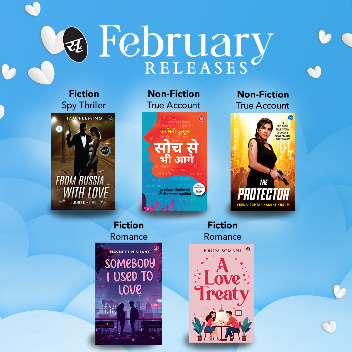 Welcome the change of season with Srishti's special releases for this month. Gift or read these amazing real life thrillers, self-help books and romances!
.
.
#books #bookstagram #newrelease #love #valentines