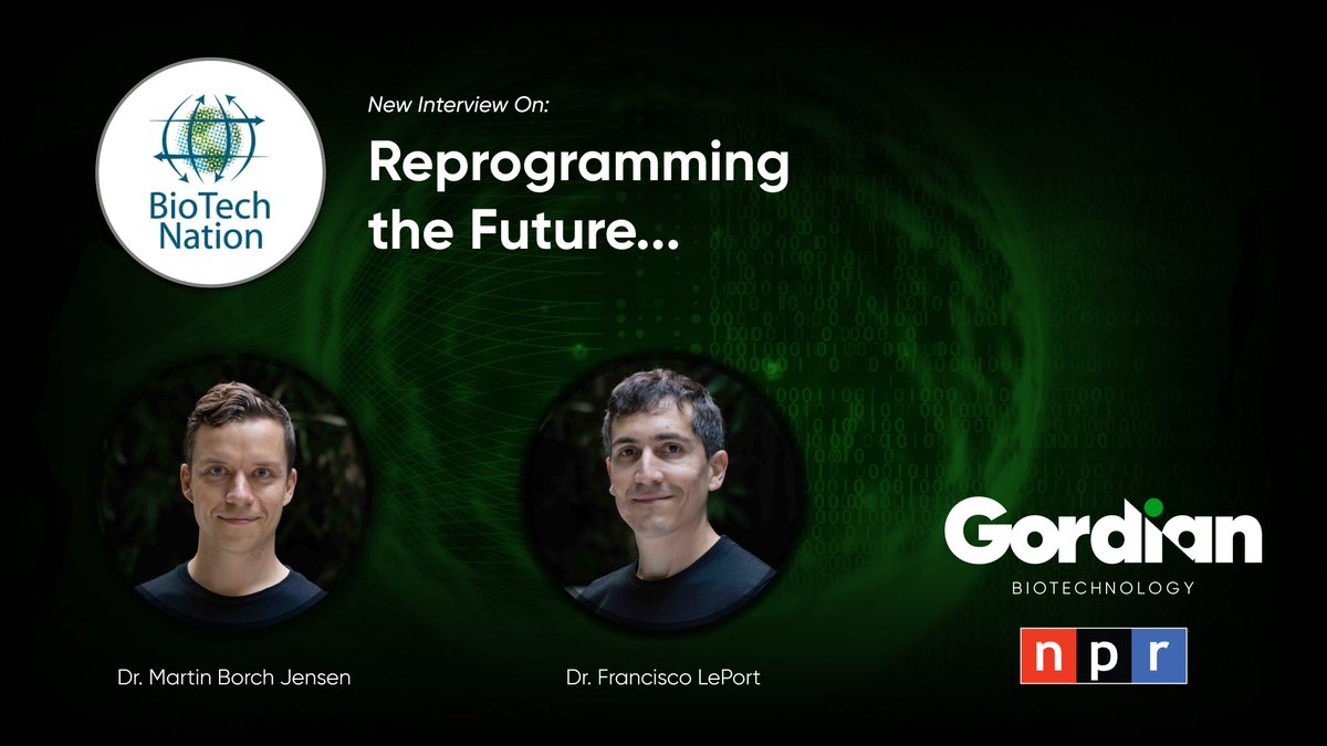 ICYMI, co-founders <a href="/leportfr/">Francisco LePort</a> and <a href="/MartinBJensen/">Martin Borch Jensen</a> were guests of Dr. Moira Gunn on the BioTech Nation podcast.

It ran on our hometown NPR station <a href="/KQED/">KQED</a> and about 200 other <a href="/NPR/">NPR</a> affiliates.