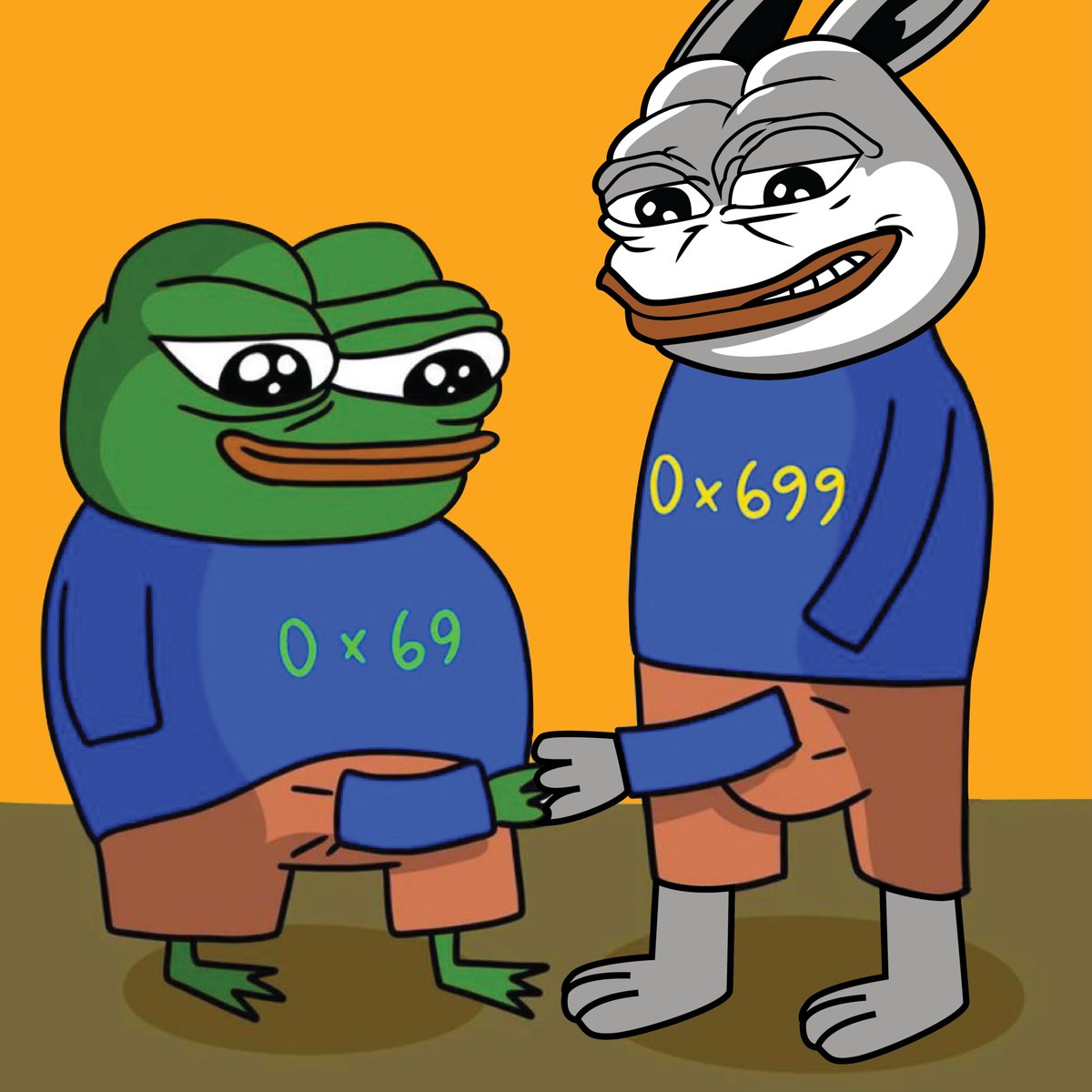 hoppcoineth's tweet photo. Proof of broship confirmed. ✅🐰🐸 https://t.co/E3a8LwGPDO