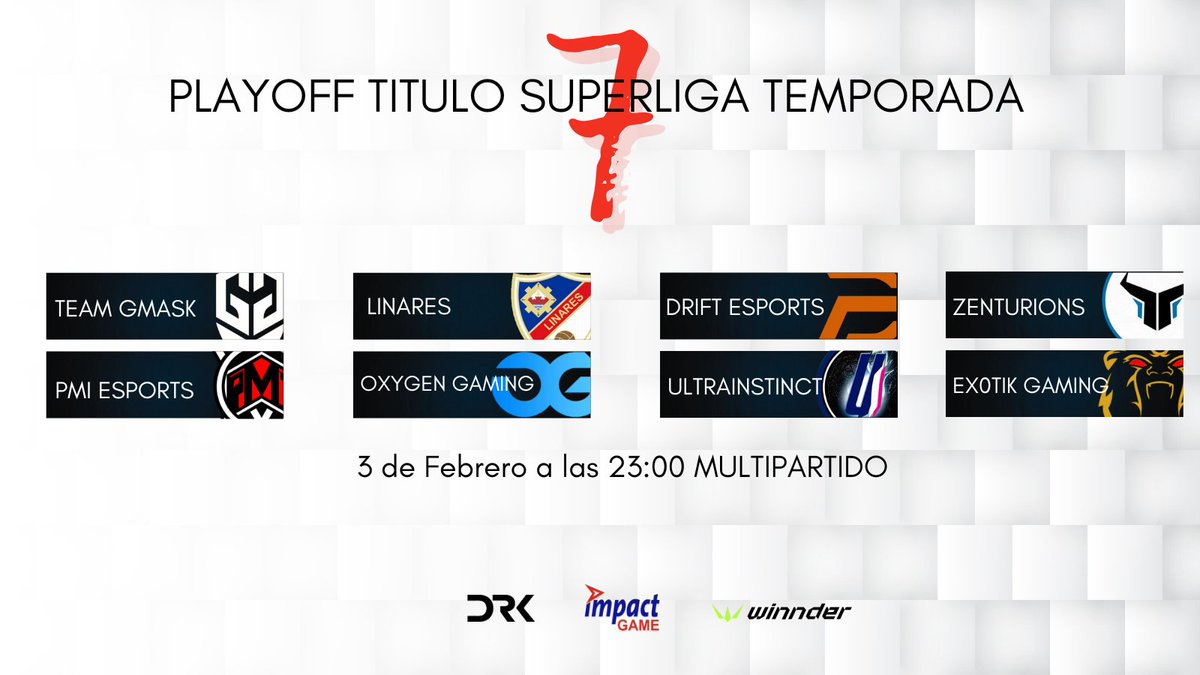 Esta noche llega la gran fiesta de clubes pro a nivel nacional 

PLAYOFFS AL TITULO DE SUPERLIGA EN VPG

A partir de las 23:00 en nuestro canal de Twitch con <a href="/RoberEsp/">Roberto Adrián</a> <a href="/jmpd_bluelite/">José Manuel Pérez Domínguez bLueLiTe</a> y <a href="/LeonidasMadiba/">LeoMadiba</a> 

¡La hora de los campeones! #TuEresVPG