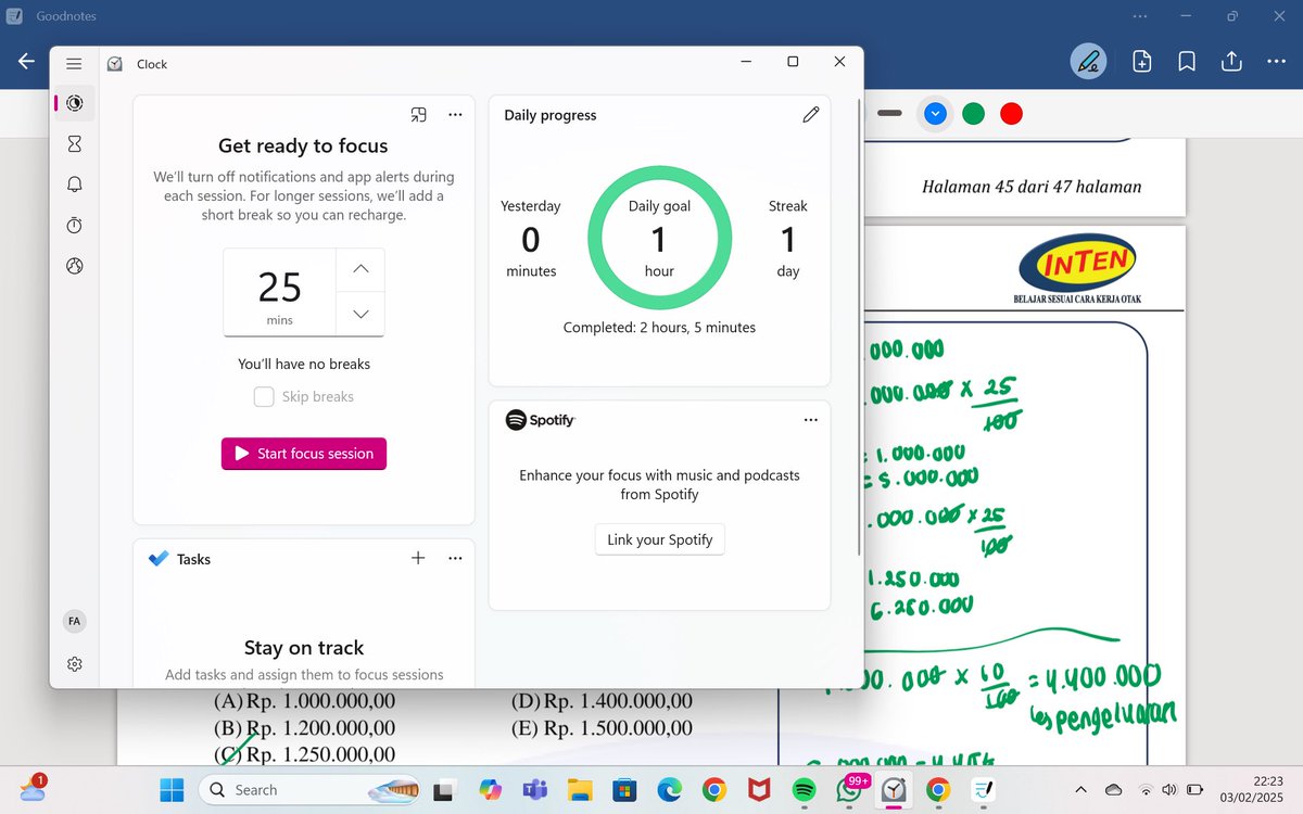 Studyaturn's tweet image. 🗒 progress (3-2-2025) .. 📓🗯

berhasil menyelesaikan diskusi lbe, mandiri lbi, dan progress pm. yay! 😆❤️‍🩹