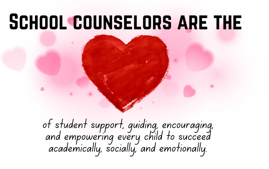 DrIanBSaltzman's tweet photo. It is School Counseling Week! School Counselors are the heart of student support, guiding, encouraging, and empowering every child to succeed academically, socially, and emotionally. Thank you for the incredible impact you make in our students' lives! https://t.co/uyPjqd3Tbx