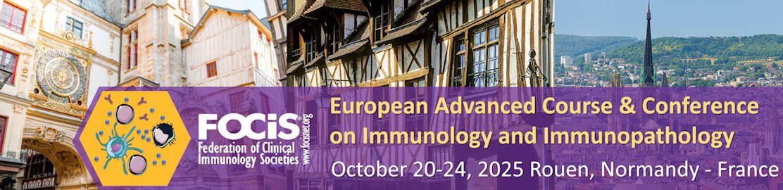 The 2025 FOCIS European Advanced Course and Conference on Immunology will be held from Oct 20-24th, 2025 in Normandy, France!

IUIS is offering ten $500 USD grants for the top abstracts from LMIC trainees or post-docs. Learn more here: loom.ly/0QyKTCA !