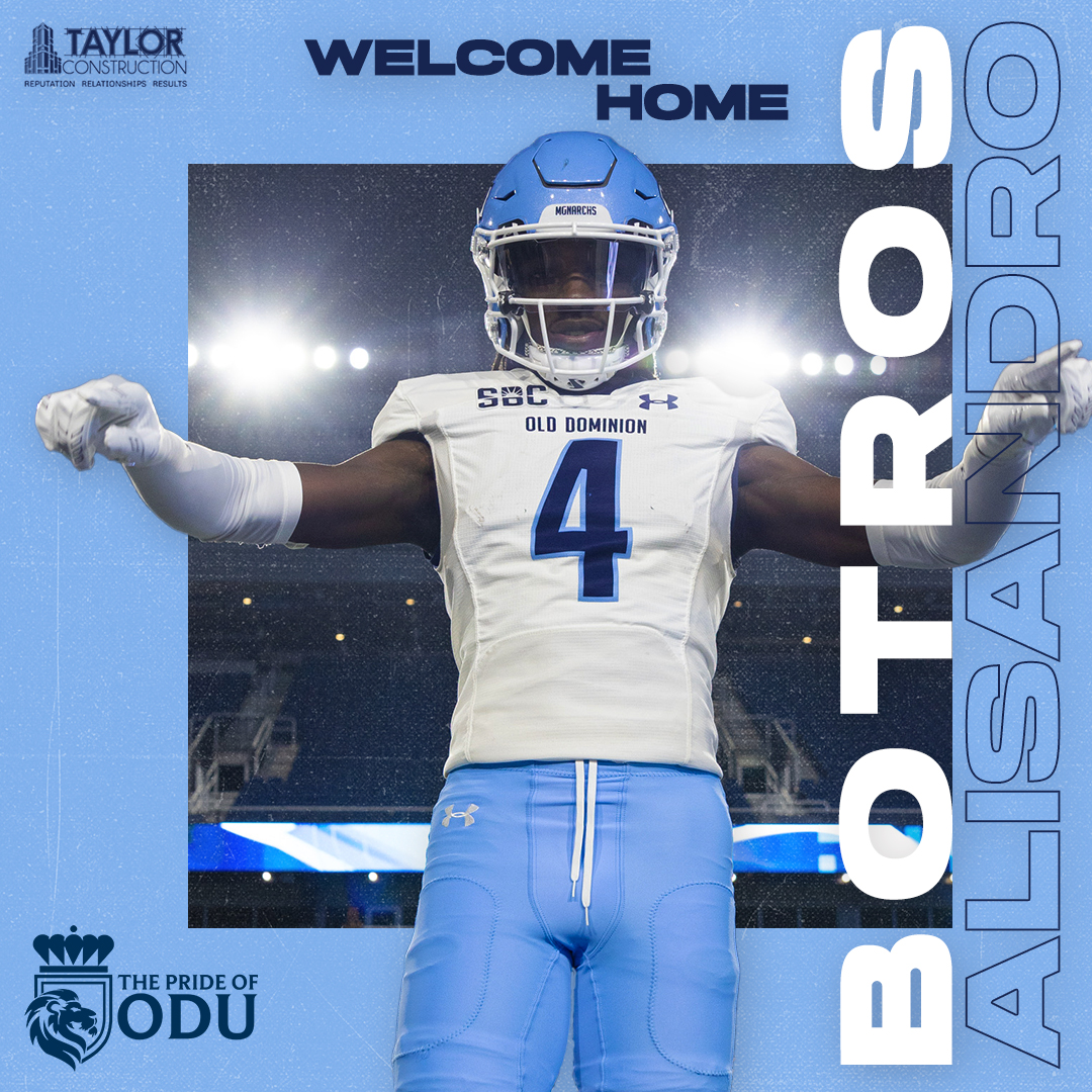 The Pride of ODU (@prideofodunil) on Twitter photo WELCOME HOME <a href="/BotrosAlisandro/">Botros “Boat” Alisandro</a>
A CB from Purdue to <a href="/ODUFootball/">ODU Football</a>
The <a href="/prideofodunil/">The Pride of ODU</a> continues to grow! Join today to keep up with all things ODU Sports!
Join today: theprideofodu.com
<a href="/ODUMonarchists/">ODU Monarchists 🎙️</a> WELCOME HOME <a href="/BotrosAlisandro/">Botros “Boat” Alisandro</a>
A CB from Purdue to <a href="/ODUFootball/">ODU Football</a>
The <a href="/prideofodunil/">The Pride of ODU</a> continues to grow! Join today to keep up with all things ODU Sports!
Join today: theprideofodu.com
<a href="/ODUMonarchists/">ODU Monarchists 🎙️</a>