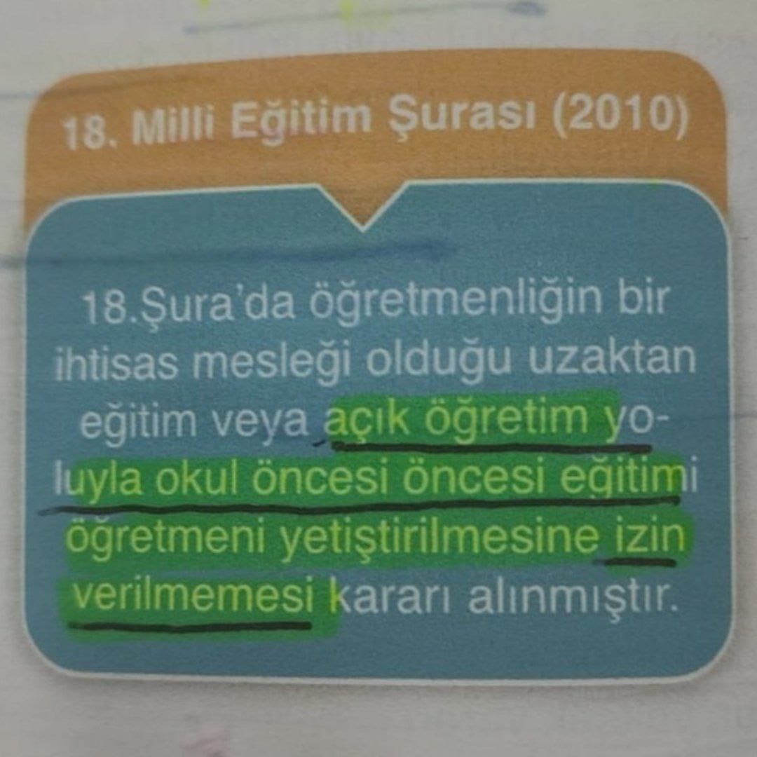 <a href="/yakupaslantass/">Yakup Aslantaş 🌊</a> Çocuk gelişimcilerin Okul öncesi öğretmeni kadrosuna atanması işlemi
1-)Anayasa'nın 70. Maddesine
2-)Anayasa'nın 10. Maddesine
3-)Çocuk Haklarına Dair Sözleşmeye
4-)Öğretmenlik Meslek Kanunu'na
5-)TTK-9 kararı7. Maddesine aykırı bir idari işlemdir #OkulÖncesiBizimHakkımız