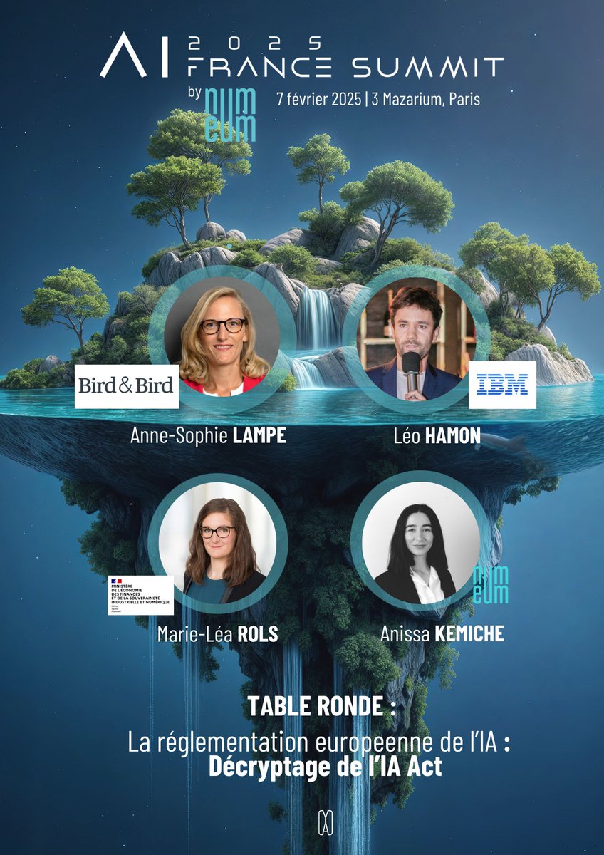 numeum (@numeum_) on Twitter photo IA Act : quels enjeux pour nos entreprises ?
Rdv à 17h, le 7/02 avec :
▪️<a href="/AnneSophieLampe/">Anne-Sophie Lampe</a>, Bird & Bird
▪️ @anissakemiche, Numeum
▪️ Marie-Léa Rols, DGE
▪️ Léo Hamon, IBM
eventbrite.fr/e/billets-ai-f… IA Act : quels enjeux pour nos entreprises ?
Rdv à 17h, le 7/02 avec :
▪️<a href="/AnneSophieLampe/">Anne-Sophie Lampe</a>, Bird & Bird
▪️ @anissakemiche, Numeum
▪️ Marie-Léa Rols, DGE
▪️ Léo Hamon, IBM
eventbrite.fr/e/billets-ai-f…