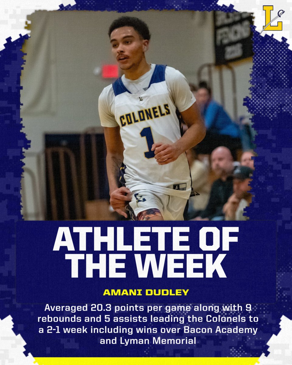 LHS Athlete of the Week #LHScolonelpride #ctbb <a href="/GoECCAthletics/">ECC Athletics</a> <a href="/TheDayCTsports/">The Day sports</a> <a href="/CoachDJ_Exum/">DeeJay Exum</a>