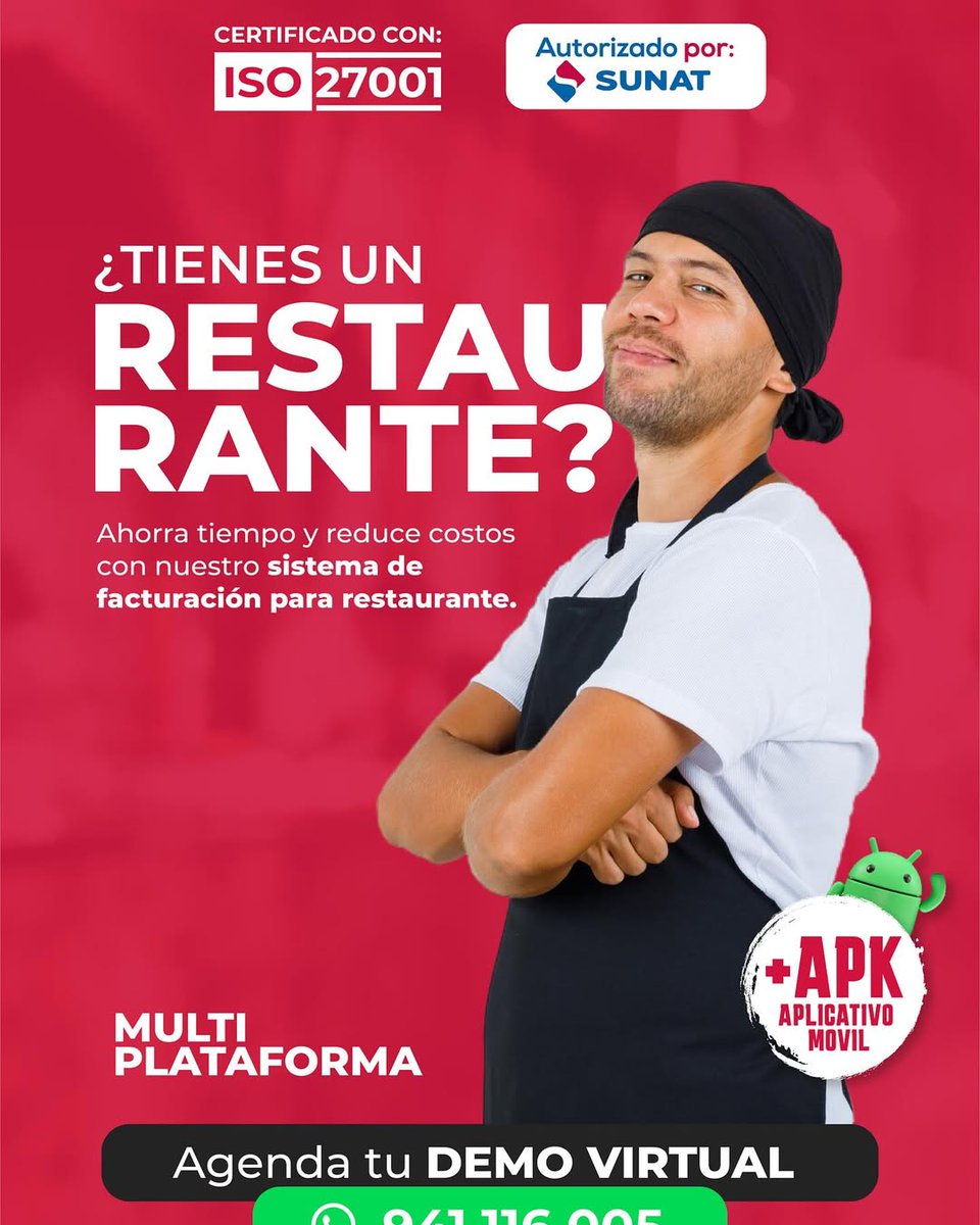 InvoiceFacil_p's tweet photo. El sistema que necesitas para tu Restaurante 😎✨📱
.
.
.
.
#invoicefacilpe #Sunat #dineromia #facturacionelectronica #sistema #comanda #boleta #factura #comida #menu #polloalabrasa #ceviche https://t.co/gOvbueEwnO