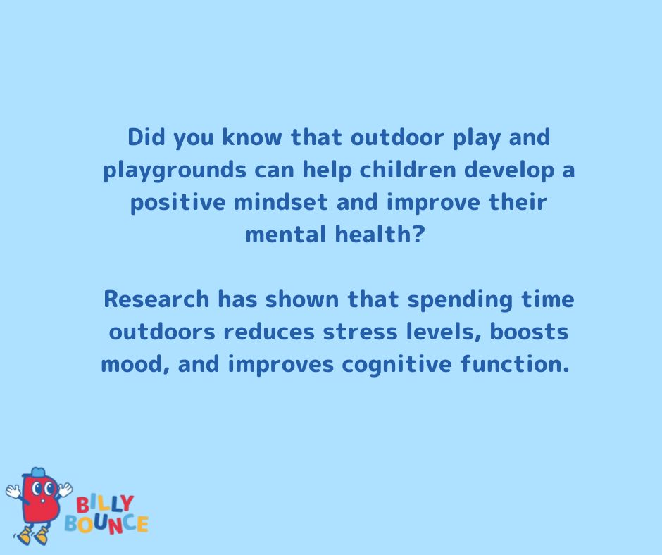 BillyBounceLtd's tweet photo. This week is Children’s Mental Health Awareness Week

Outdoor play has several health benefits, from promoting physical health and movement to mental health and well-being. https://t.co/9ERxyR10C4