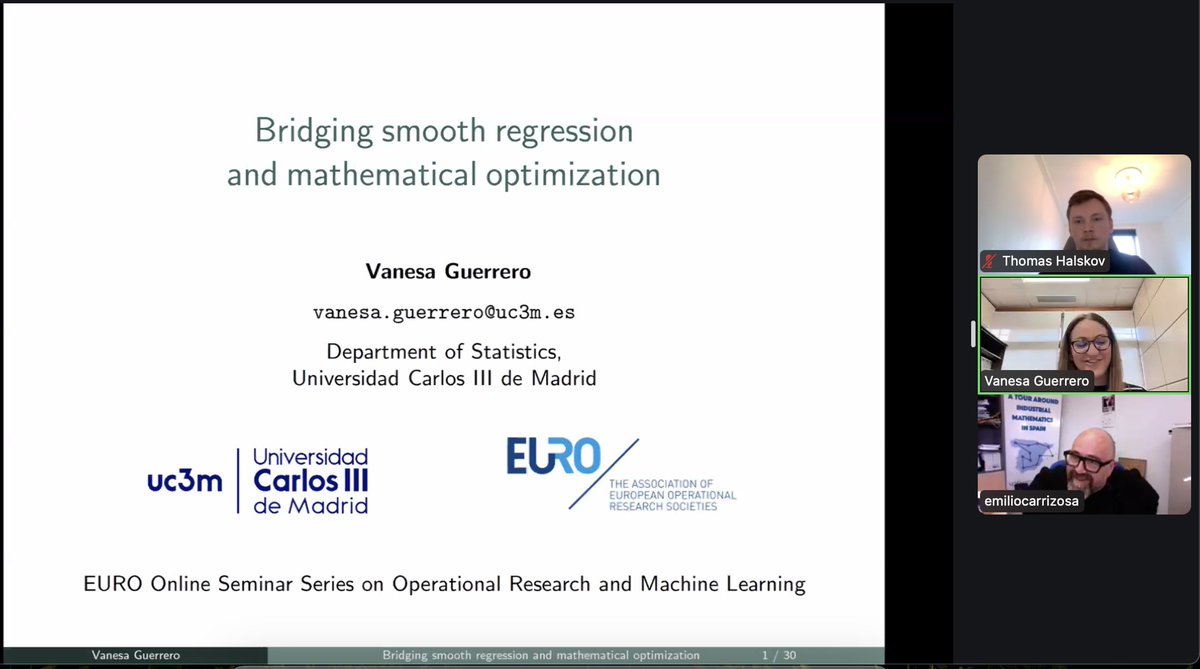 DoloresRomeroM's tweet image. Come and join us ! @vanesa_gue from @uc3m at the @euroorml !