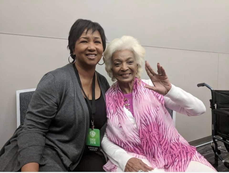 It’s Black History Month. Rather than post factoids I’m just gonna post a picture and a name and y’all can google why they’re important 

Today’s is less obscure what’s interesting to me is how she paved the way for the younger woman

I give you Mae Jemison and Nichelle Nichols