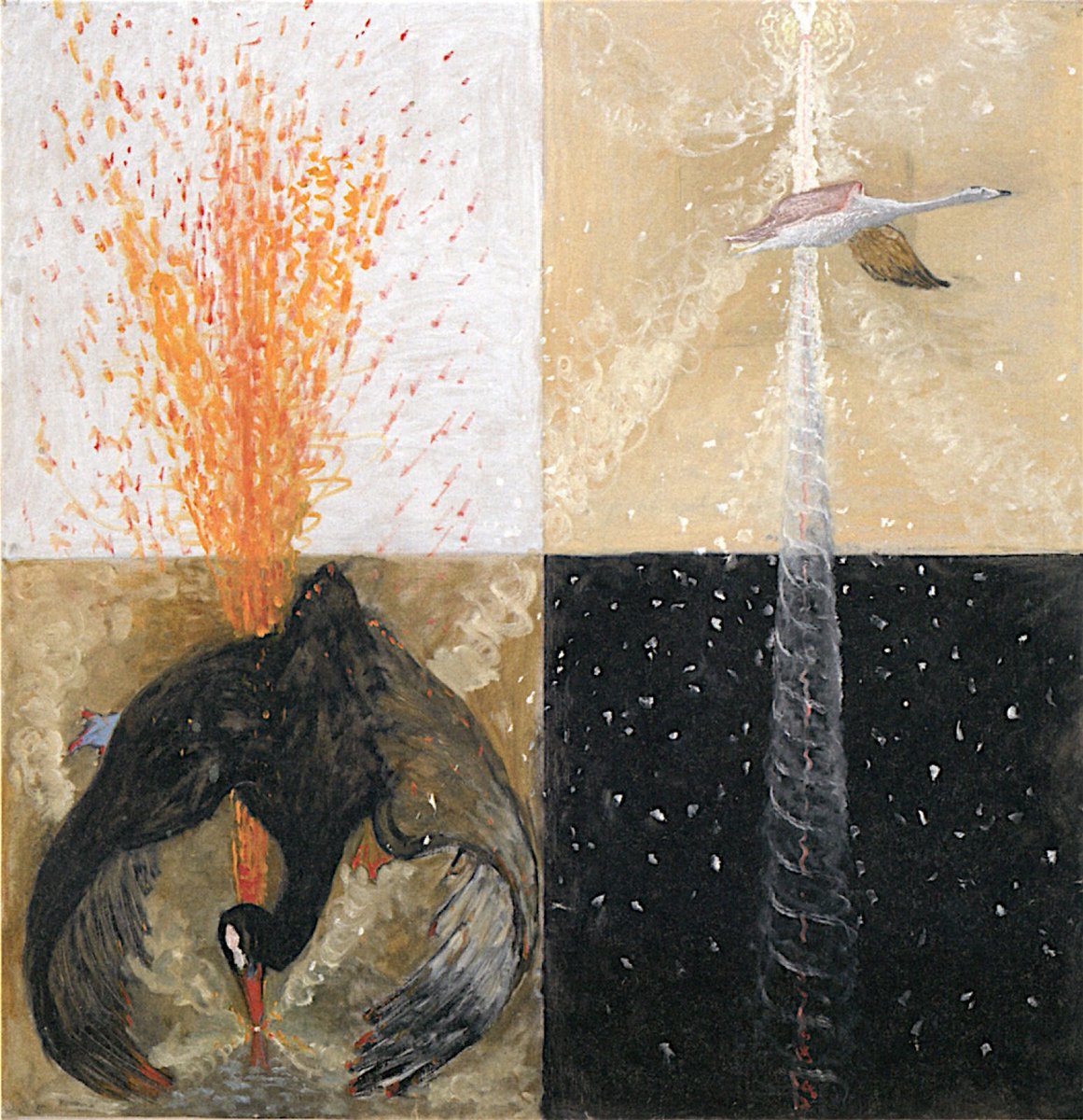 mike_boreas's tweet photo. Svanen nr 5, Hilma af Klint. 1915. https://t.co/QhE7V14DFU