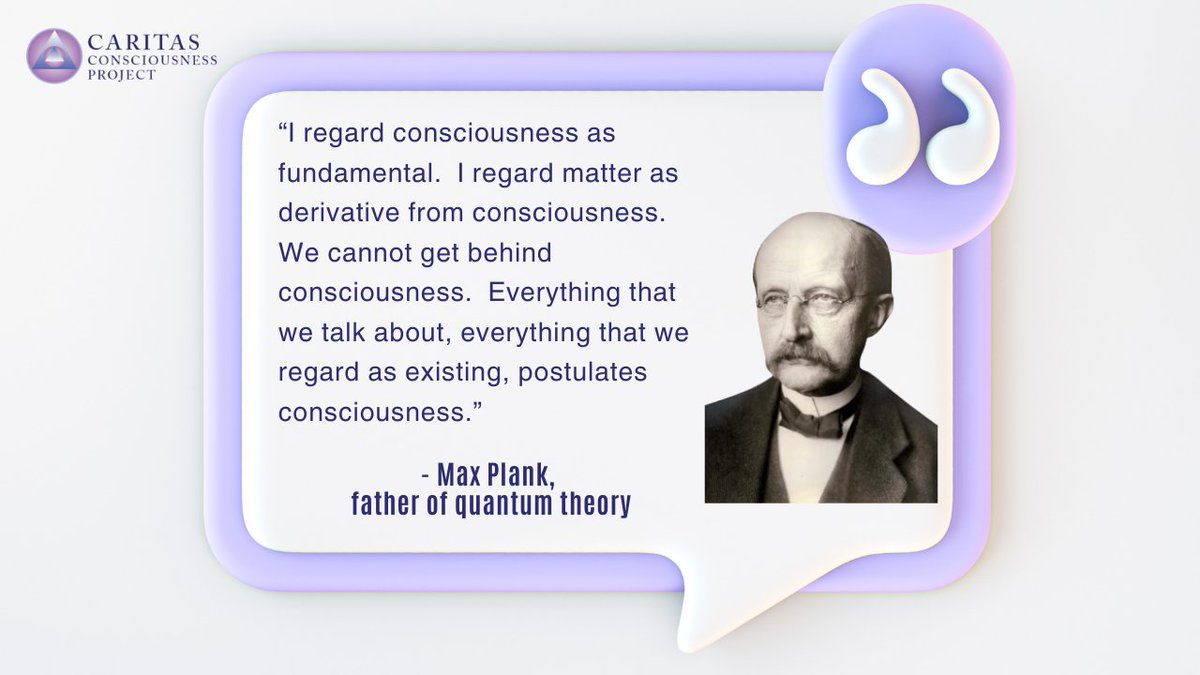Consciousness isn't just a byproduct of reality, it’s the foundation of everything we know. 🧠✨ 

#MaxPlanck #quantumtheory #consciousness #reality #philosophy #mindovermatter #scienceandspirituality #existence #quantumphysics #deepthoughts #caritasconsciousnessproject