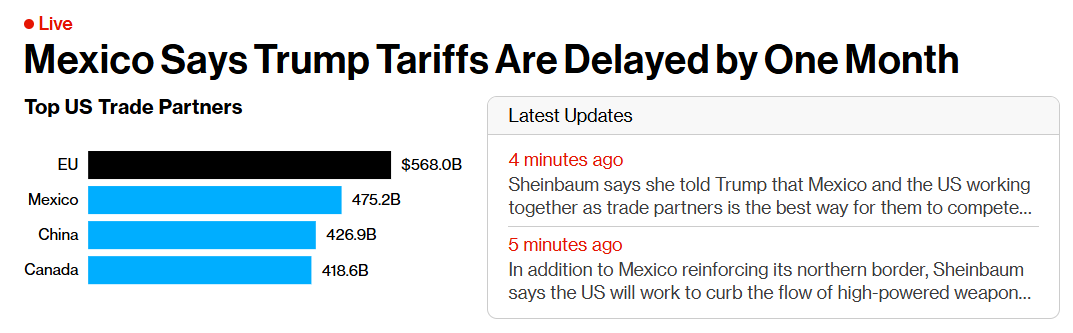 emmevilla's tweet photo. I dazi USA sul Messico sono stati posticipati di un mese.

Neanche mezza giornata di Borse aperte negli States, una pioggia di critiche dai settori produttivi americani e qualche piccolissima concessione messicana, e la retromarcia è già quasi compiuta.

🚀 https://t.co/TfOAvYUzXN