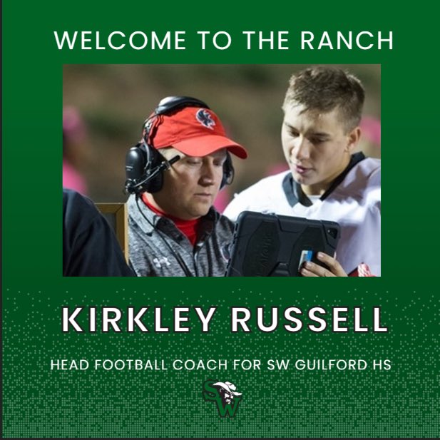 Southwest Cowboys (@swcowboys_athl) on Twitter photo Welcome to The Ranch Coach Russell! 🤠💚🖤
#cowboystrong
<a href="/SouthWestGHS/">SouthWestGHS</a> <a href="/SWGHS_Football/">Southwest Guilford Football</a> Welcome to The Ranch Coach Russell! 🤠💚🖤
#cowboystrong
<a href="/SouthWestGHS/">SouthWestGHS</a> <a href="/SWGHS_Football/">Southwest Guilford Football</a>