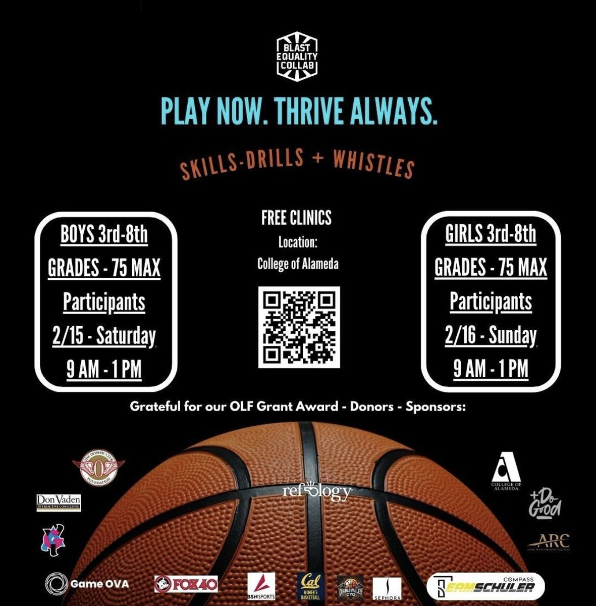 Sportive365's tweet photo. Don’t miss the chance to play, watch hi-level basketball and earn some swag.

Blast Equality Collab is hosting two FREE skills clinics offering participants the ability to build community, hone basketball skills, lead, compete and have fun! https://t.co/lqhzoGrwSx