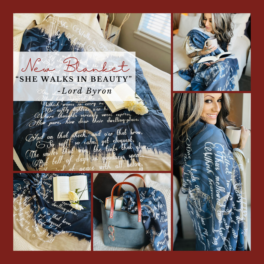 💘 Valentine's Sale – 14% Off Sitewide!
Wrap yourself in literary romance with our brand new "She Walks in Beauty" Sherpa Blanket—the perfect gift for book lovers! ✨ Cozy up and save 14% sitewide during our Valentine's Sale.
📅 Shop now before the sale ends 2/4! 💕