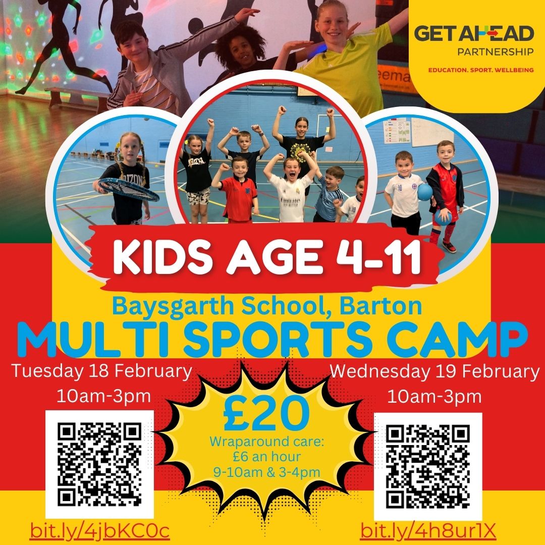 Get Ahead (@letsgetahead) on Twitter photo Join us at our half term holiday football and multi sports camps with our experienced staff held at <a href="/SchoolBaysgarth/">Baysgarth School</a>
Book your places here⬇️
Football 17th - bit.ly/40pm4tc
Multi Sports 18th - bit.ly/4jbKC0c
Multi Sports - 19th - bit.ly/4h8ur1X Join us at our half term holiday football and multi sports camps with our experienced staff held at <a href="/SchoolBaysgarth/">Baysgarth School</a>
Book your places here⬇️
Football 17th - bit.ly/40pm4tc
Multi Sports 18th - bit.ly/4jbKC0c
Multi Sports - 19th - bit.ly/4h8ur1X