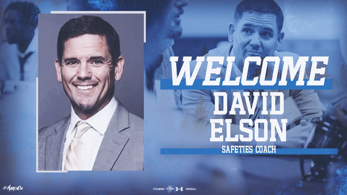 Indiana State Football (@indstfb) on Twitter photo Sycamores, <a href="/CmalryMallory/">Curt Mallory</a> announce addition of <a href="/Coach_DElson/">David Elson</a> as the Indiana State Football safeties coach
tinyurl.com/5f9akfkw
#MarchOn | #LeaveNoDoubt Sycamores, <a href="/CmalryMallory/">Curt Mallory</a> announce addition of <a href="/Coach_DElson/">David Elson</a> as the Indiana State Football safeties coach
tinyurl.com/5f9akfkw
#MarchOn | #LeaveNoDoubt