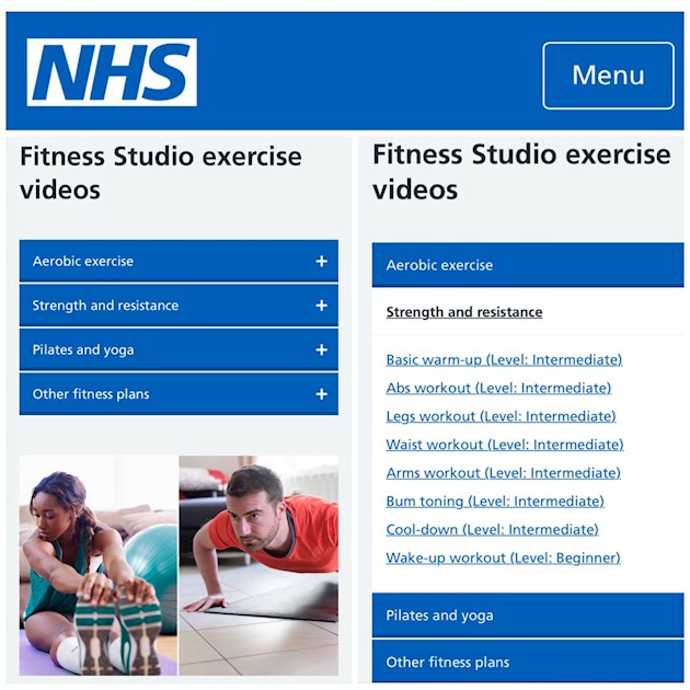 The NHS Fitness Studio is free and features 23 instructor-led videos ranging from 10 to 45 minutes, helping you to keep active and healthy.

Choose from wake up workout, postnatal yoga, pilates for back pain, raise your heart rate and many more  - ow.ly/tEwB50UHtGz