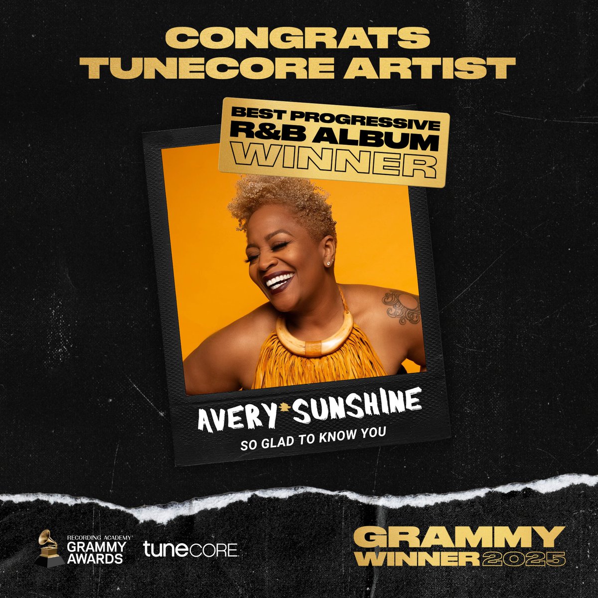 TuneCore (@tunecore) on Twitter photo CONGRATS 🏆 We’re thrilled to announce that TuneCore Artist <a href="/AverySunshine/">AverySunshine</a> received the award for Best Progressive R&B Album at the 67th Annual Grammy Awards last night.
“This is a win for all the independent soul music artists. We’ve been working in the dark for a minute, but CONGRATS 🏆 We’re thrilled to announce that TuneCore Artist <a href="/AverySunshine/">AverySunshine</a> received the award for Best Progressive R&B Album at the 67th Annual Grammy Awards last night.
“This is a win for all the independent soul music artists. We’ve been working in the dark for a minute, but
