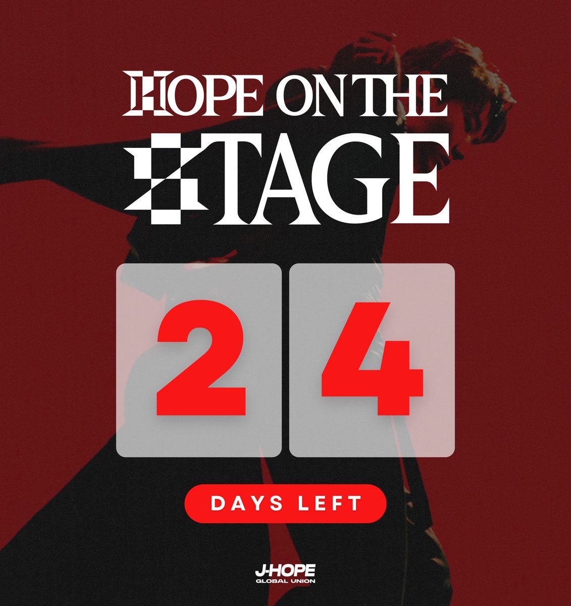 uarmydeb94's tweet photo. HOPE ON THE STAGE IN 24 DAYS
#HOS_TOUR_24DAYS
#JHOPE #HOPE_ON_STAGE_TOUR #HOS_TOUR #JHOPE_TOUR https://t.co/Nvj1UlcjA0