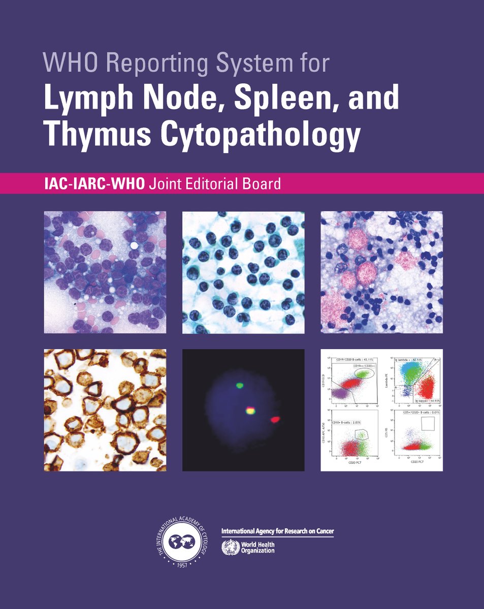 The latest IAC-<a href="/IARCWHO/">IARC</a>-WHO book is out: The Reporting System for Lymph Node, Spleen &amp; Thymus #cytopath - The printed book has just been published, &amp; it will be up on Tumour Classification Online shortly publications.iarc.fr/Book-And-Repor…