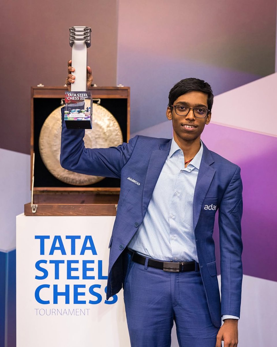 chessnotion's tweet image. Magnus says the older generation shouldn't be written off in tournaments due to experience #TataSteelChess, but it seems their experience isn't helping much, even in strong tournaments. Imagine a super tournament final being two youngsters. Congrats to Pragg
