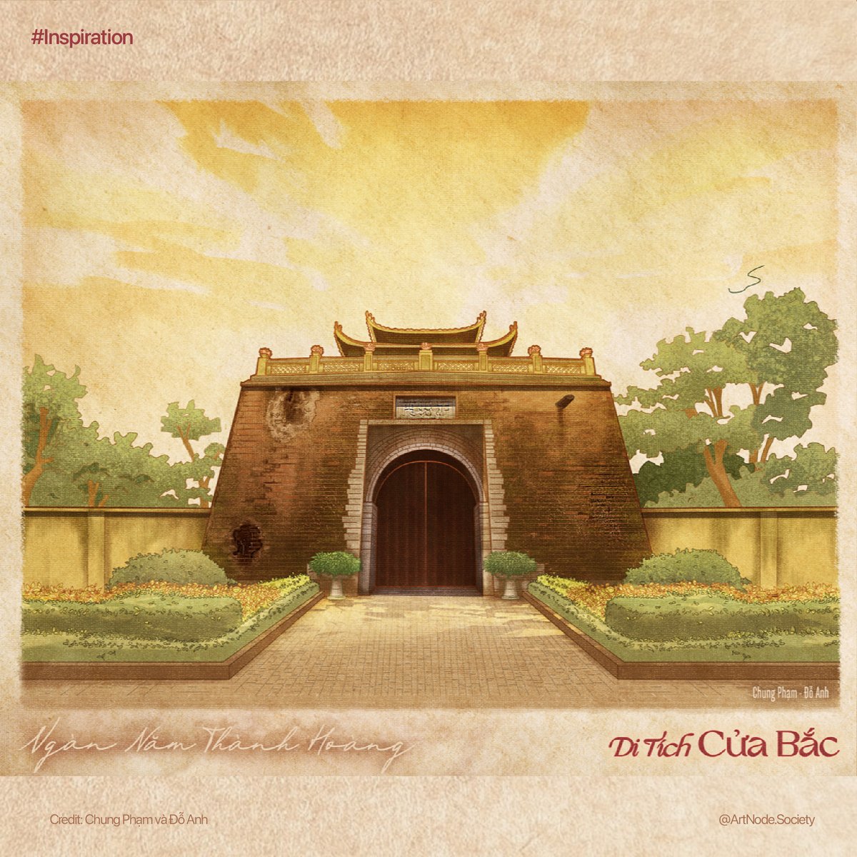 ArtNodeSociety's tweet photo. This digital tribute to Hoàng Thành Thăng Long by Chung Phạm & Đỗ Anh blends traditional Vietnamese aesthetics with a modern artistic approach 🏯
#ANS_INSPIRATION #Artnodesociety #vietnam #architecture https://t.co/wmDFH6iVBj