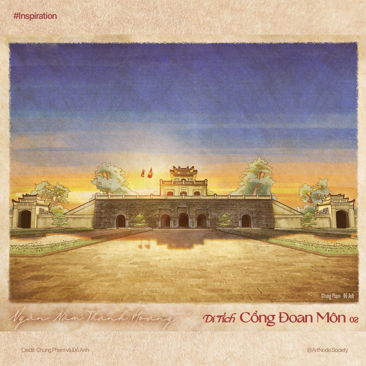 ArtNodeSociety's tweet photo. This digital tribute to Hoàng Thành Thăng Long by Chung Phạm & Đỗ Anh blends traditional Vietnamese aesthetics with a modern artistic approach 🏯
#ANS_INSPIRATION #Artnodesociety #vietnam #architecture https://t.co/wmDFH6iVBj
