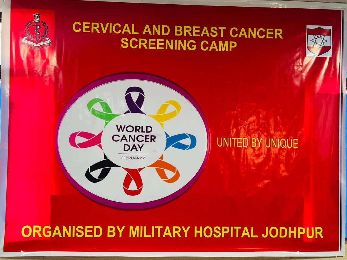 dgafms_mod's tweet photo. #WorldCancerDay #Cervical cancer awareness was celebrated at #MilitaryHospital #Jodhpur from 28 Jan- 03 Feb 2025. A session on self breast examination was conducted. Breast & cervical cancer screening was undertaken with #HPV vaccination administration to 805 girls.

@adgpi 
@SpokespersonMoD 
@indiannavy 
@IAF_MCC 
@IaSouthern 

#KonarkCorps
#MHJodhpur