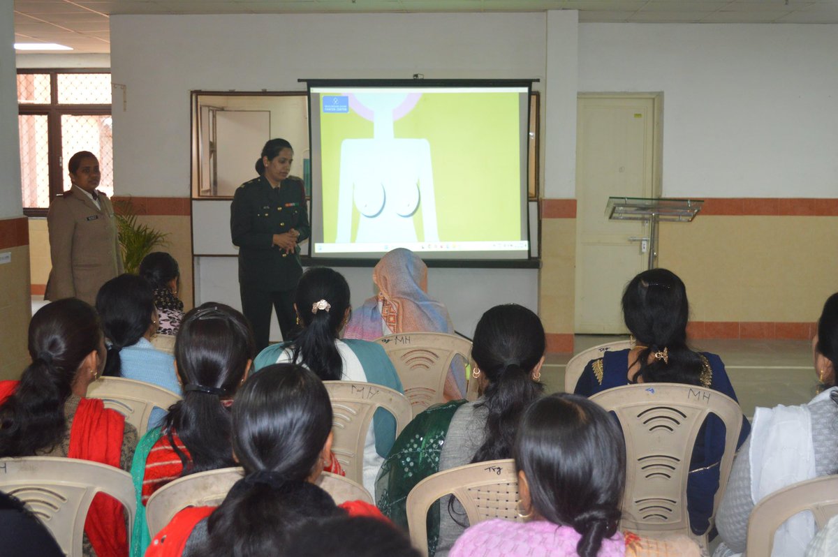 dgafms_mod's tweet photo. #WorldCancerDay #Cervical cancer awareness was celebrated at #MilitaryHospital #Jodhpur from 28 Jan- 03 Feb 2025. A session on self breast examination was conducted. Breast & cervical cancer screening was undertaken with #HPV vaccination administration to 805 girls.

@adgpi 
@SpokespersonMoD 
@indiannavy 
@IAF_MCC 
@IaSouthern 

#KonarkCorps
#MHJodhpur
