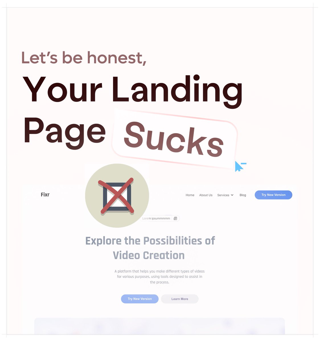 Stop over-investing in marketing and read this first.

Your landing page is the real conversion killer—it sucks and it’s turning your leads away.

Accepted!
Marketing is king—it’s how you boost your sales.

But here’s the thing:

Thread