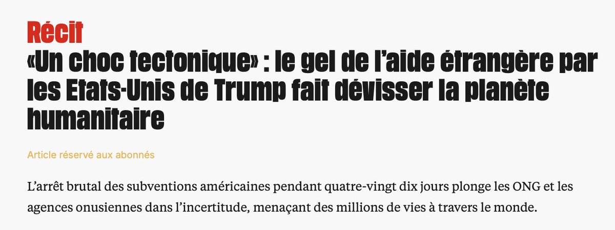 ame_ism's tweet photo. Pendant ce temps dans le Mediaverse, nos propagandistes s'activent afin de faire passer la caisse noire des ingérences américaines pour une gentille "aide humanitaire" dont dépendraient "des millions de vies". 

L'USAID, comme la NED et le Département d'Etat sont impliqués dans énormément d'actions douteuses dont on commence à peine à découvrir le sommet de l'iceberg. Ils ont financé les recherches sur les gains de fonction dans le fameux laboratoire de Wuhan à l'origine de la pandémie. Ils ont financé des cultures d'opium en Afghanistan qui servent à la production d'héroïne. Ils ont financé plus de 70 ONGs en Ukraine qui ont participé à l'insurrection de la place Maïdan. Et tout ça à des fins "humanitaires" (🤣) nous disent les "legacy media".

Sans compter leurs rôles prédominants dans le Complexe Industriel de la Censure à l'origine de tous les lobbies de "fact-checking" et de "lutte contre la désinformation". Je l'ai dit ici : ces organes financent l'IFCN qui pilotent tous les fact-checkeurs européens. Mais il y a mieux ! On a appris que l'USAID avait aussi des contrats de plusieurs millions de $ avec les agences de presse comme Reuters ou la BBC, et qu'ils ont financé des groupes de journalistes pour "enquêter" sur les lanceurs d'alertes qui ont découvert les crimes de Hunter Biden dans son ordinateur... 

L'USAID est aussi derrière le programme "Countering Disinfo" dans lequel on retrouve... notre Agence France Presse !

Et ce n'est que le début. 

Tous les théories "complotistes" sont en train d'être validées au grand jour mais nos "legacy media" continuent désespérément d'étouffer cette monstrueuse montagne de révélations. Il m'est avis que les initiatives comme "HelloQuitteX" ne sont pas arrivé par hasard : quand on sait que Chavalarias a travaillé avec les ONG en lien avec l'USAID pour des programmes de censure politique pendant des élections françaises, on comprend pourquoi il s'agissait de faire migrer un maximum de personne du seul espace où seront diffusées ces révélations...