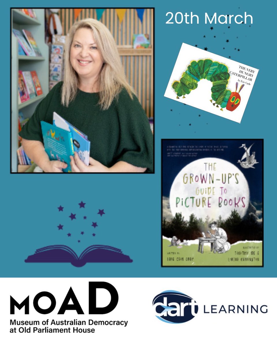 This international Very Hungry Caterpillar Day (20 March!) I will be presenting a webinar alongside the wonderful team at MoAD. 

FREE and perfect for teacher PD! 
 
Register and learn more here: dartlearning.org.au/excursion/unle…
